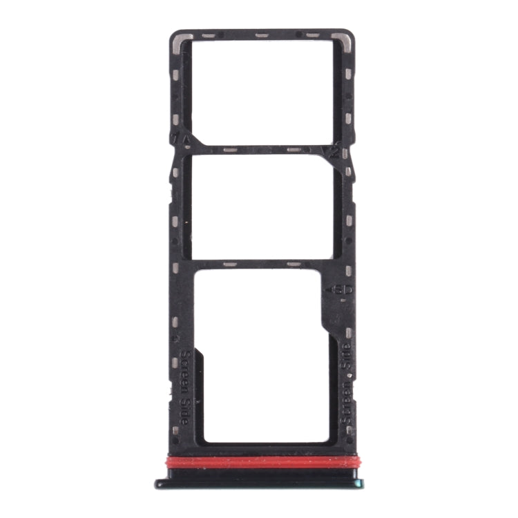 For Infinix Hot 9 X655C X655 X655D SIM Card Tray + SIM Card Tray + Micro SD Card Tray (Green) - Card Tray by buy2fix | Online Shopping UK | buy2fix