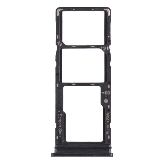 Plateau de carte SIM + plateau de carte SIM + plateau de carte Micro SD pour Tecno Spark 5 Pro KD7 (noir)