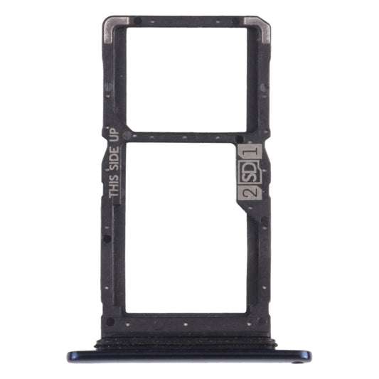 SIM Card Tray + SIM Card Tray / Micro SD Card Tray for Motorola One Hyper XT2027 XT2027-1 (Blue) - Card Socket by buy2fix | Online Shopping UK | buy2fix
