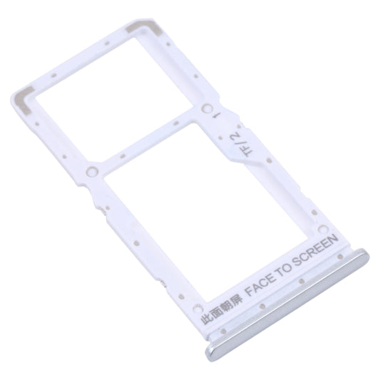 SIM Card Tray + SIM Card Tray / Micro SD Card Tray for Xiaomi Redmi Note 10 5G / Poco M3 Pro 5G / Redmi Note 10T 5G M2103K19G M2103K19C M2103K19PG M2103K19PI(Silver) - Card Tray by buy2fix | Online Shopping UK | buy2fix
