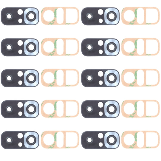 10 PCS Back Camera Lens for Xiaomi Redmi Note 10S M2101K7BG M2101K7BI M2101K7BNY(Silver)