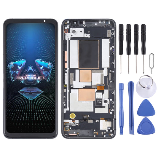 Original OLED LCD Screen for Asus ROG Phone 5 ZS673KS Digitizer Full Assembly with Frame（Black) - LCD Screen by buy2fix | Online Shopping UK | buy2fix