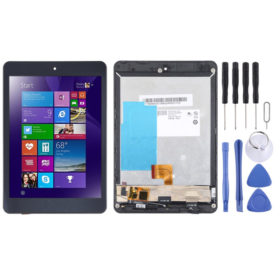 LCD-Bildschirm und Digitizer-Vollmontage mit Rahmen für Lenovo Miix 3-830 7,9 Zoll (Schwarz)