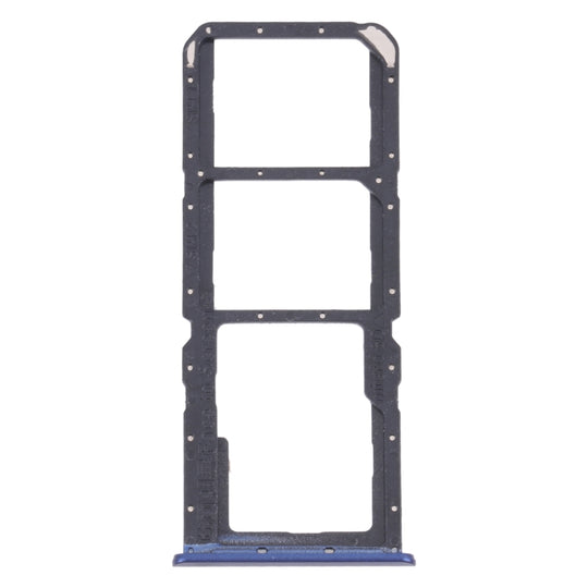 Plateau de carte SIM + plateau de carte SIM + plateau de carte Micro SD pour OPPO Realme C17 RMX2101 (bleu)