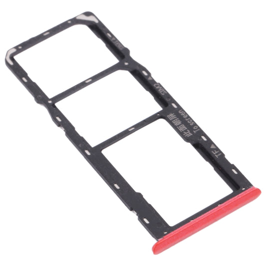 For OPPO Realme C12 RMX2189  SIM Card Tray + SIM Card Tray + Micro SD Card Tray (Red) - Card Tray by buy2fix | Online Shopping UK | buy2fix