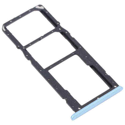 For OPPO Realme C20 / Realme C20A RMX3063, RMX3061  SIM Card Tray + SIM Card Tray + Micro SD Card Tray (Blue) - Card Tray by buy2fix | Online Shopping UK | buy2fix