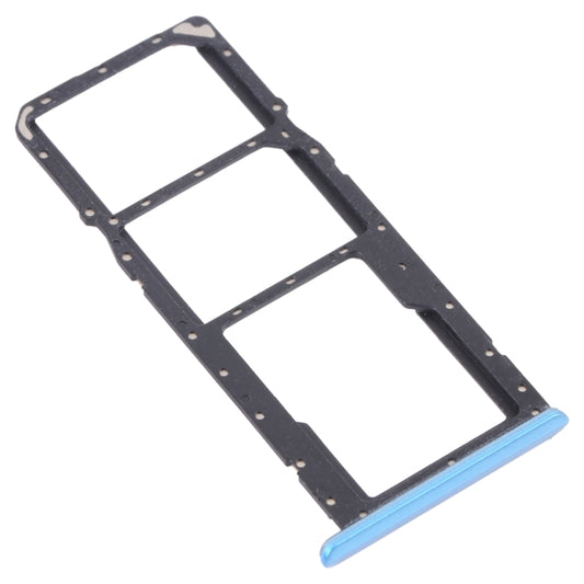 For OPPO Realme C21 / Realme C21Y RMX3201,RMX3261  SIM Card Tray + SIM Card Tray + Micro SD Card Tray (Blue) - Card Tray by buy2fix | Online Shopping UK | buy2fix