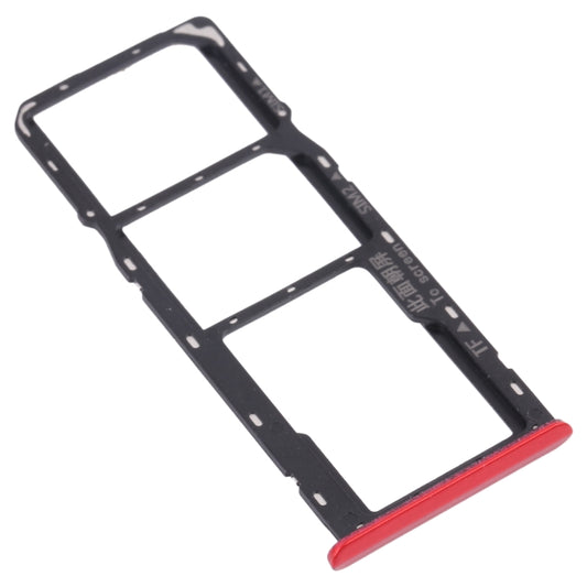 For OPPO Realme C3 RMX2027, RMX2020, RMX2021  SIM Card Tray + SIM Card Tray + Micro SD Card Tray (Red) - Card Tray by buy2fix | Online Shopping UK | buy2fix