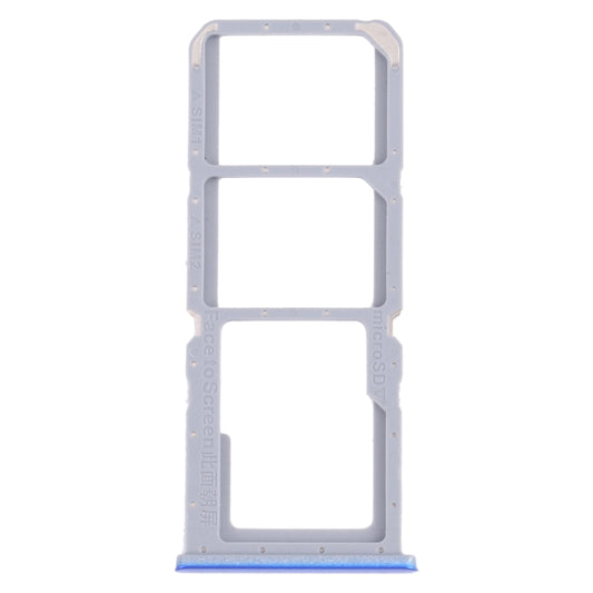 For OPPO A54 CPH2239 / A55 4G SIM Card Tray + SIM Card Tray + Micro SD Card Tray(Blue) - Card Tray by buy2fix | Online Shopping UK | buy2fix