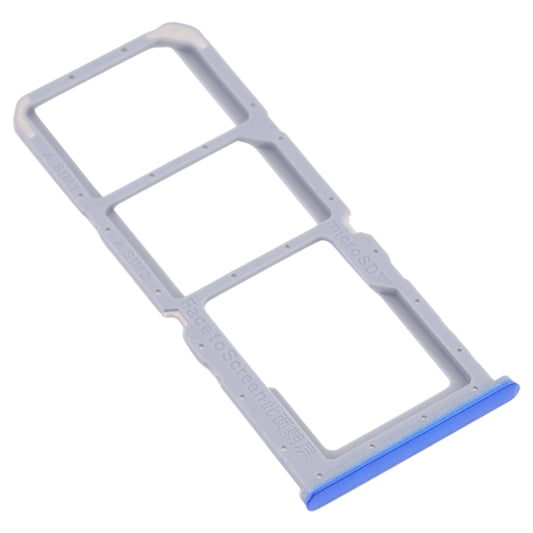 For OPPO A54 CPH2239 / A55 4G SIM Card Tray + SIM Card Tray + Micro SD Card Tray(Blue) - Card Tray by buy2fix | Online Shopping UK | buy2fix