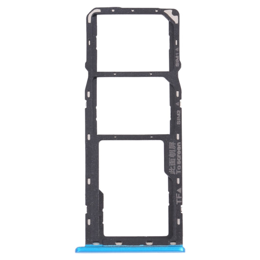 For OPPO A12 CPH2083, CPH2077  SIM Card Tray + SIM Card Tray + Micro SD Card Tray (Blue) - Card Tray by buy2fix | Online Shopping UK | buy2fix