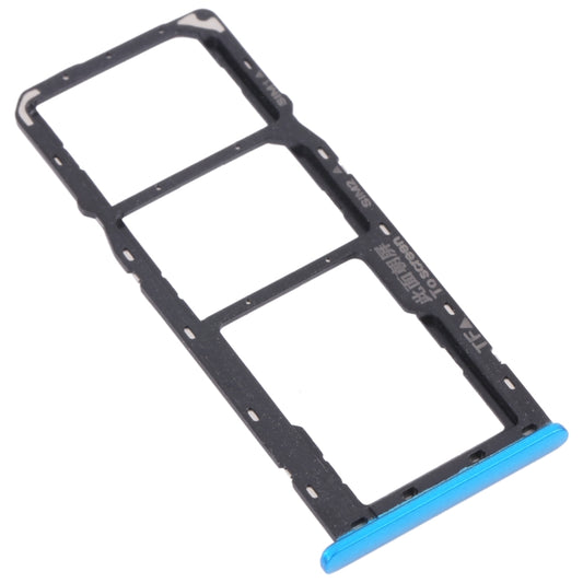 For OPPO A12 CPH2083, CPH2077  SIM Card Tray + SIM Card Tray + Micro SD Card Tray (Blue) - Card Tray by buy2fix | Online Shopping UK | buy2fix