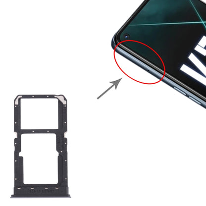For OPPO K7X / Realme V5 / Realme Q2 PERM00 SIM Card Tray + SIM Card Tray / Micro SD Card Tray (Black) - Card Tray by buy2fix | Online Shopping UK | buy2fix