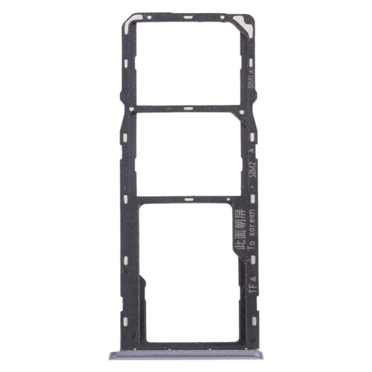 For OPPO Realme 6  SIM Card Tray + SIM Card Tray + Micro SD Card Tray (Black)
