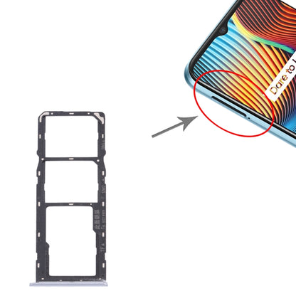 For OPPO Realme Narzo 20  SIM Card Tray + SIM Card Tray + Micro SD Card Tray (Silver) - Card Tray by buy2fix | Online Shopping UK | buy2fix