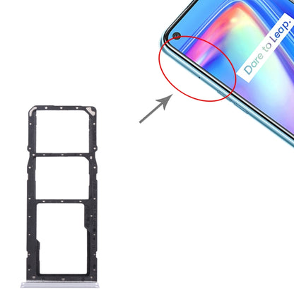 For OPPO Realme 7 (Global)  SIM Card Tray + SIM Card Tray + Micro SD Card Tray (Silver) - Card Tray by buy2fix | Online Shopping UK | buy2fix