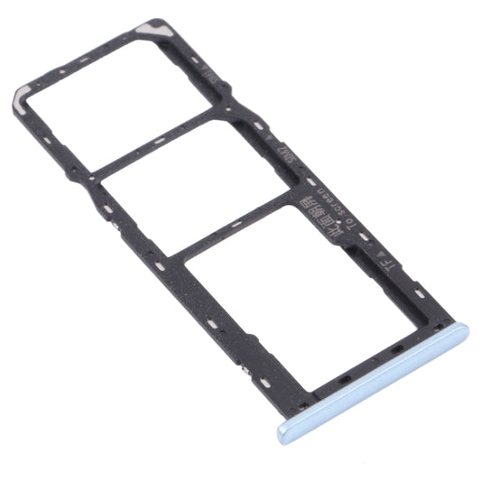 For OPPO A15 CPH2185  SIM Card Tray + SIM Card Tray + Micro SD Card Tray (Blue) - Card Tray by buy2fix | Online Shopping UK | buy2fix