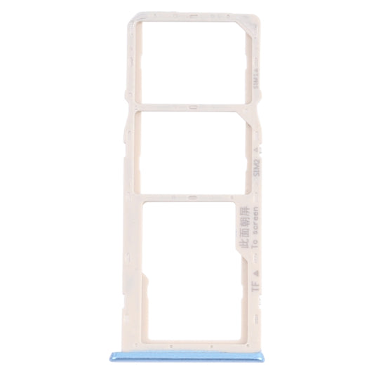 For OPPO A35 CPH2179  SIM Card Tray + SIM Card Tray + Micro SD Card Tray (Blue) - Card Tray by buy2fix | Online Shopping UK | buy2fix