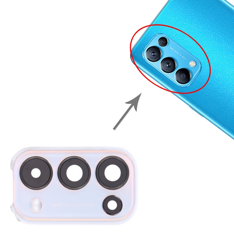 For OPPO Reno5 5G PEGM00, PEGT00, CPH2145  Camera Lens Cover (White) - Camera Series by buy2fix | Online Shopping UK | buy2fix