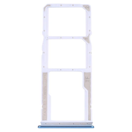 SIM Card Tray + SIM Card Tray + Micro SD Card Tray for Xiaomi Redmi Note 10 4G / Redmi Note 10S M2101K7AI, M2101K7AG, M2101K7BG, M2101K7BI, M2101K7BNY, M2101K7BL (Blue) - Card Tray by buy2fix | Online Shopping UK | buy2fix