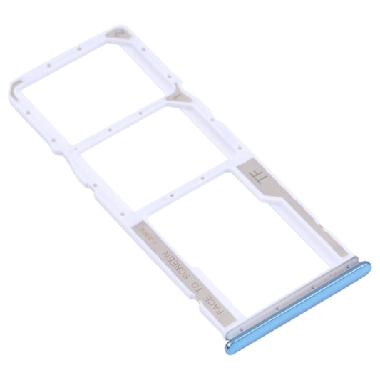SIM Card Tray + SIM Card Tray + Micro SD Card Tray for Xiaomi Redmi Note 10 4G / Redmi Note 10S M2101K7AI, M2101K7AG, M2101K7BG, M2101K7BI, M2101K7BNY, M2101K7BL (Blue) - Card Tray by buy2fix | Online Shopping UK | buy2fix