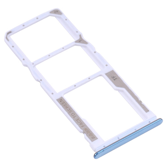 SIM Card Tray + SIM Card Tray + Micro SD Card Tray for Xiaomi Redmi Note 10 Pro 4G / Redmi Note 10 Pro Max / Redmi Note 10 Pro (India) M2101K6G, M2101K6R, M2101K6I, M2101K6P (Blue) - Card Tray by buy2fix | Online Shopping UK | buy2fix