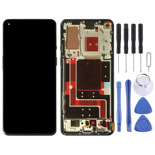 For OnePlus 9 LE2113 LE2111 LE2110 Digitizer Full Assembly With Frame Original LCD Screen (Black) - LCD Screen by buy2fix | Online Shopping UK | buy2fix