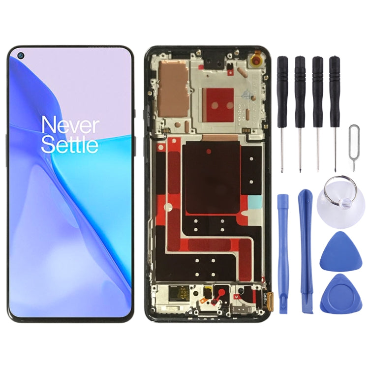 For OnePlus 9 LE2113 LE2111 LE2110 Digitizer Full Assembly With Frame Original LCD Screen (Blue) - LCD Screen by buy2fix | Online Shopping UK | buy2fix