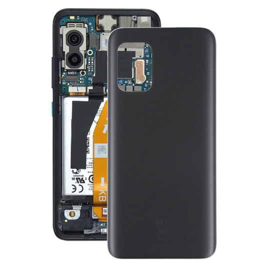 Glass Battery Back Cover with Adhesive for Asus Zenfone 8 ZS590KS(Frosted Black) - Back Cover by buy2fix | Online Shopping UK | buy2fix