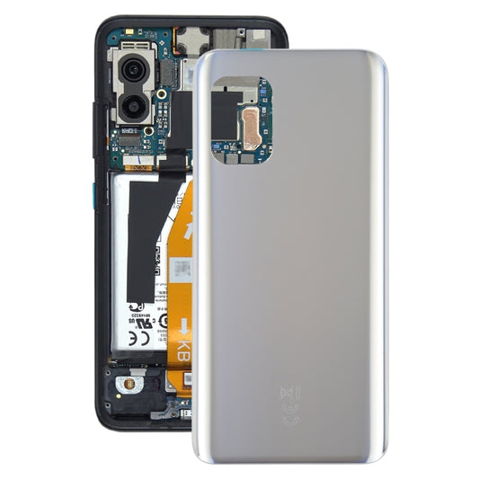 Glass Battery Back Cover with Adhesive for Asus Zenfone 8 ZS590KS(Jet Silver) - Back Cover by buy2fix | Online Shopping UK | buy2fix
