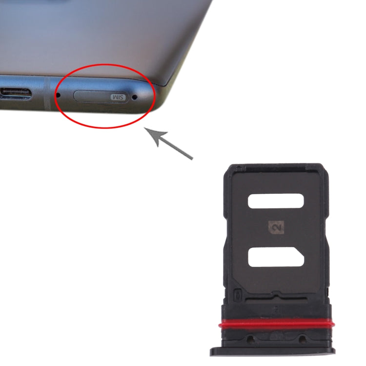 SIM Card Tray + SIM Card Tray for Asus Zenfone 8 ZS590KS(Frosted Black) - Card Tray by buy2fix | Online Shopping UK | buy2fix