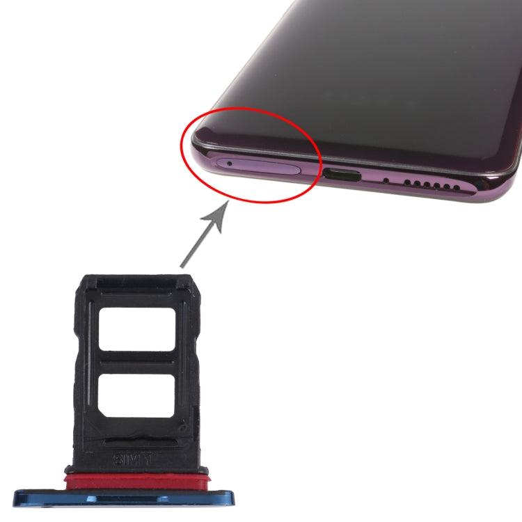 For OPPO Find X CPH1871 PAFM00 SIM Card Tray + SIM Card Tray (Blue) - Card Tray by buy2fix | Online Shopping UK | buy2fix