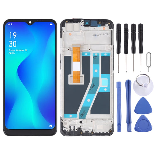 LCD-Bildschirm und Digitizer-Vollmontage mit Rahmen für OPPO Realme C2 / A1k