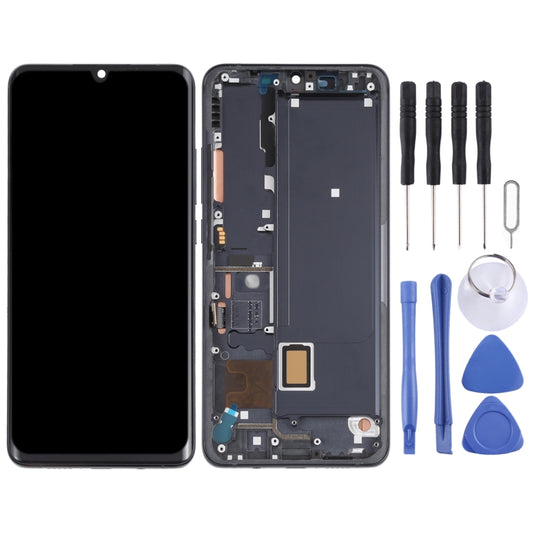 AMOLED LCD Screen for Xiaomi Mi Note 10 Lite M2002F4LG Digitizer Full Assembly with Frame(Black) - LCD Screen by buy2fix | Online Shopping UK | buy2fix