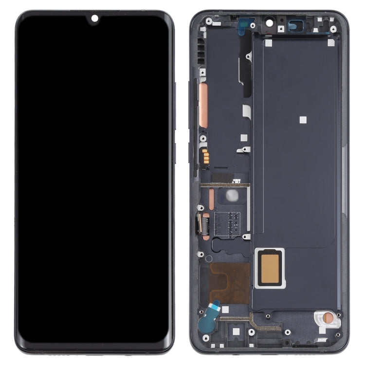 AMOLED LCD Screen for Xiaomi Mi Note 10 Lite M2002F4LG Digitizer Full Assembly with Frame(Black) - LCD Screen by buy2fix | Online Shopping UK | buy2fix