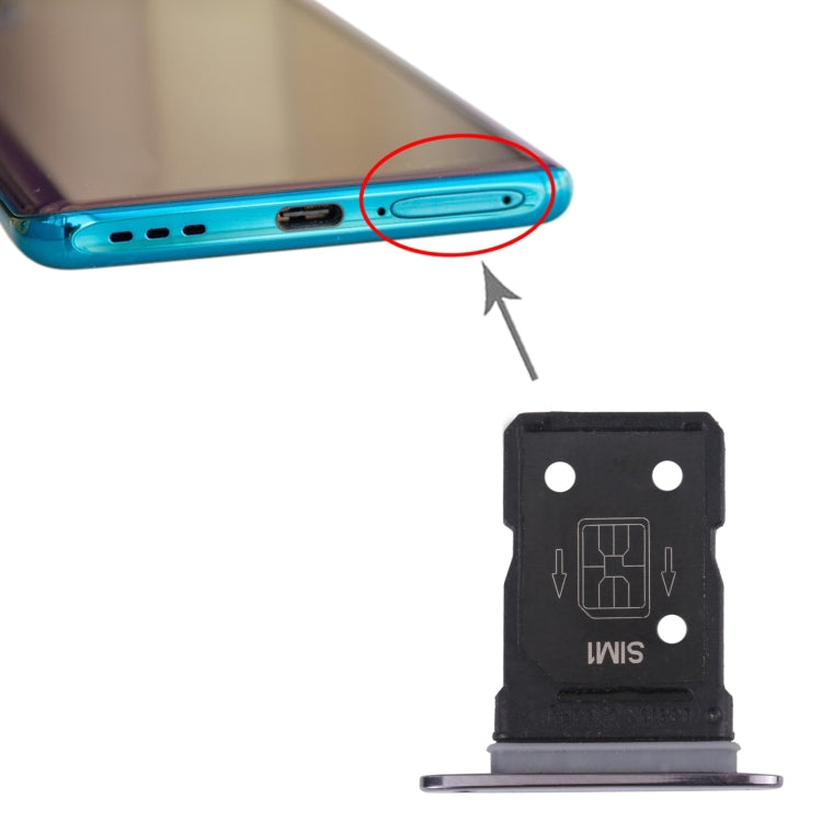 For OPPO Find X2 SIM Card Tray + SIM Card Tray (Black) - Card Tray by buy2fix | Online Shopping UK | buy2fix