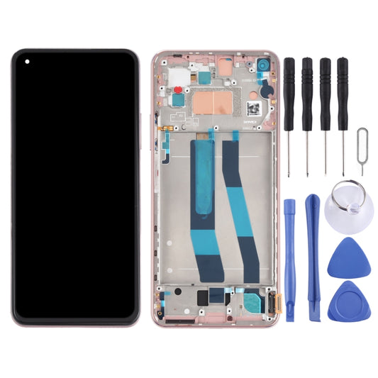 Original LCD Screen for Xiaomi Mi 11 Lite 4G/11 Lite 5G NE M2101K9AG M2101K9AI Digitizer Full Assembly with Frame(Gold) - LCD Screen by buy2fix | Online Shopping UK | buy2fix