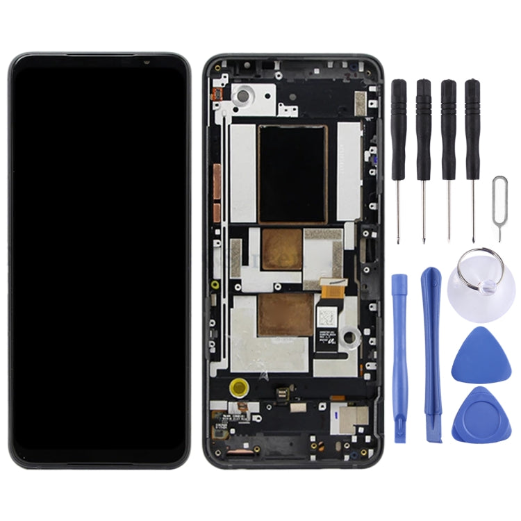 Original AMOLED LCD Screen for Asus ROG Phone 5 ZS673KS 1B048IN I005DB I005DA Digitizer Full Assembly with Frame（Black) - LCD Screen by buy2fix | Online Shopping UK | buy2fix