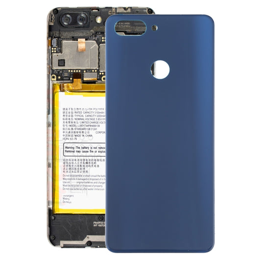 Glass Battery Back Cover for ZTE Blade V9(Blue) - For ZTE by buy2fix | Online Shopping UK | buy2fix