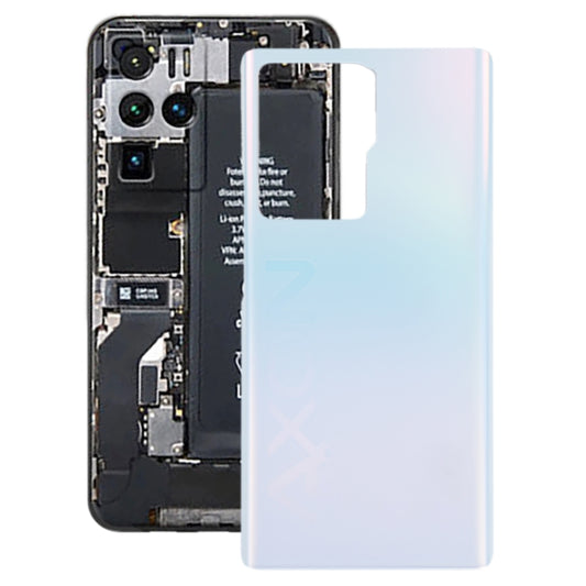 Glass Battery Back Cover for ZTE Axon 30 Ultra 5G(White) - For ZTE by buy2fix | Online Shopping UK | buy2fix