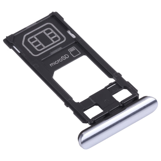 SIM Card Tray + Micro SD Card Tray for Sony Xperia 1 / Xperia XZ4 (Grey) - Card Tray by buy2fix | Online Shopping UK | buy2fix