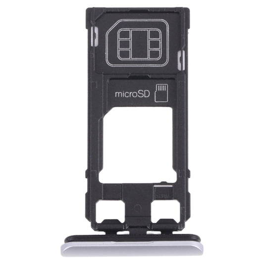 SIM Card Tray + Micro SD Card Tray for Sony Xperia 1 / Xperia XZ4 (Silver) - Card Tray by buy2fix | Online Shopping UK | buy2fix