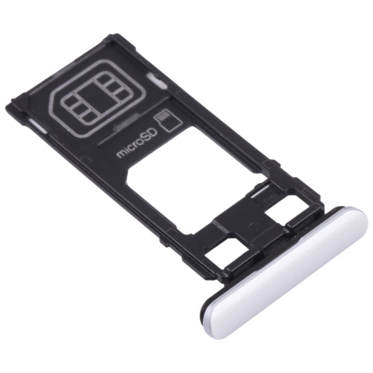 SIM Card Tray + Micro SD Card Tray for Sony Xperia 1 / Xperia XZ4 (Silver) - Card Tray by buy2fix | Online Shopping UK | buy2fix