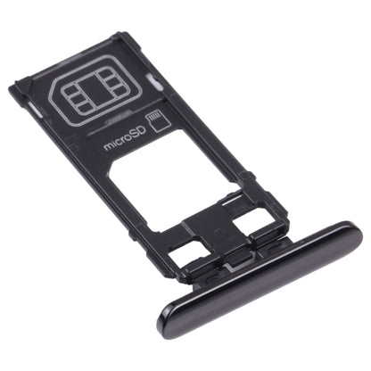 SIM Card Tray + Micro SD Card Tray for Sony Xperia 5 (Black) - Card Tray by buy2fix | Online Shopping UK | buy2fix