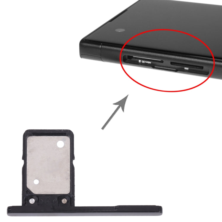 SIM Card Tray for Sony Xperia XA1 Ultra / Xperia XA1(Black) - Card Tray by buy2fix | Online Shopping UK | buy2fix
