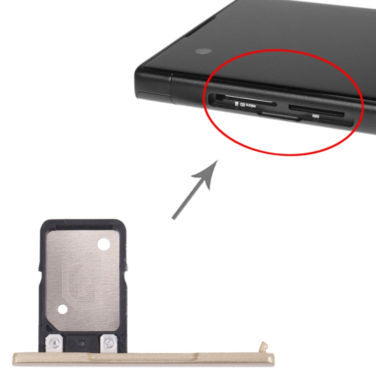 SIM Card Tray for Sony Xperia XA1 Ultra / Xperia XA1(Gold) - Card Tray by buy2fix | Online Shopping UK | buy2fix