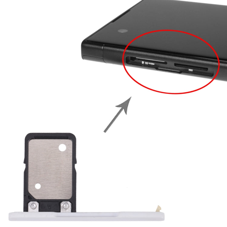 SIM Card Tray for Sony Xperia XA1 Ultra / Xperia XA1(White) - Card Tray by buy2fix | Online Shopping UK | buy2fix