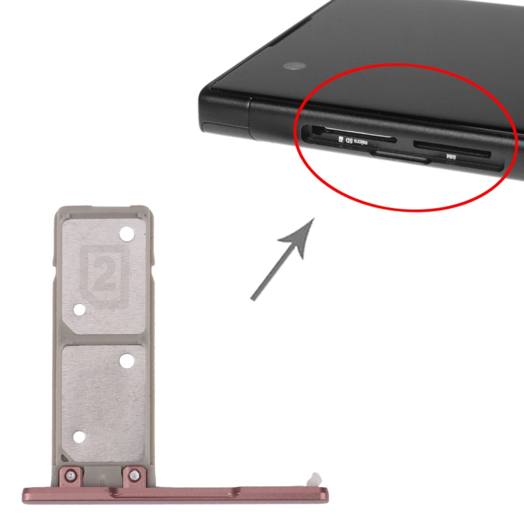 SIM Card Tray + SIM Card Tray for Sony Xperia XA1 Ultra / Xperia XA1(Pink) - Card Tray by buy2fix | Online Shopping UK | buy2fix