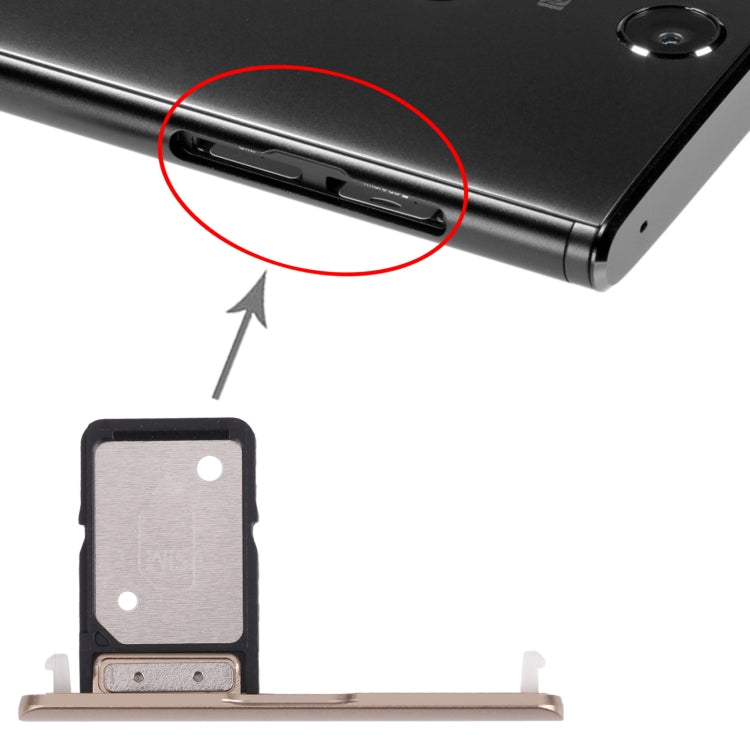 SIM Card Tray for Sony Xperia XA2 Plus (Gold) - Card Tray by buy2fix | Online Shopping UK | buy2fix