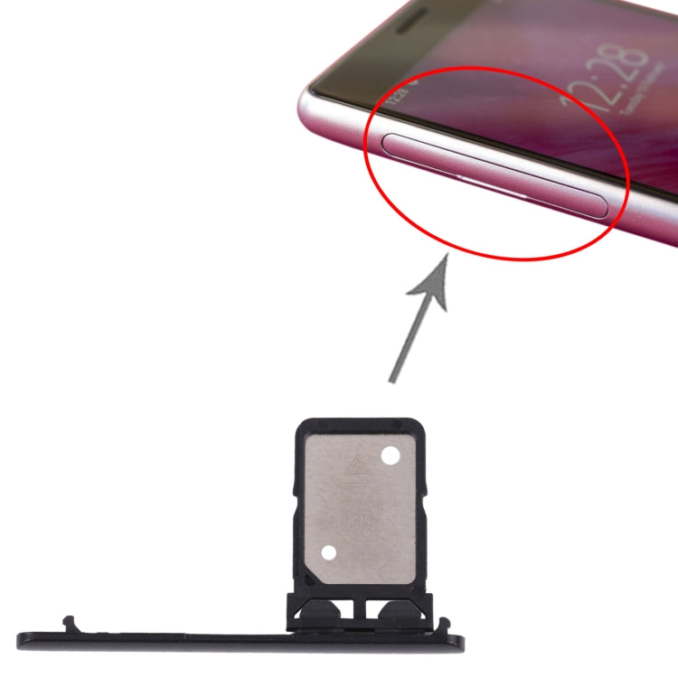 SIM Card Tray for Sony Xperia 10 Plus / 10 (Black) - Card Tray by buy2fix | Online Shopping UK | buy2fix